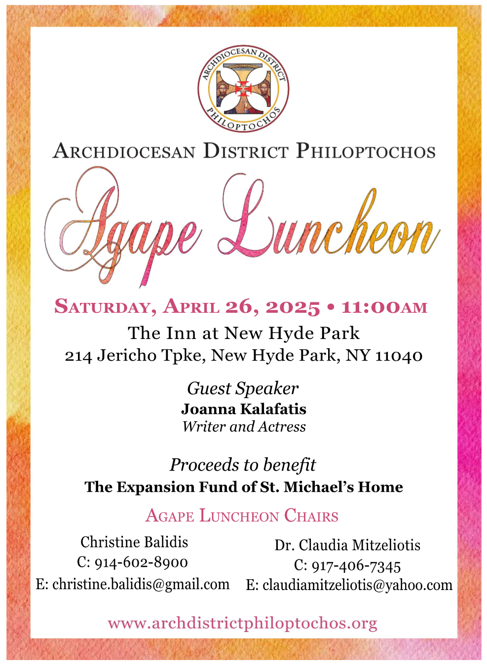 Agape Luncheon - Save the Date 4/26/25